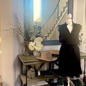 Loft black polka dot dress 8P